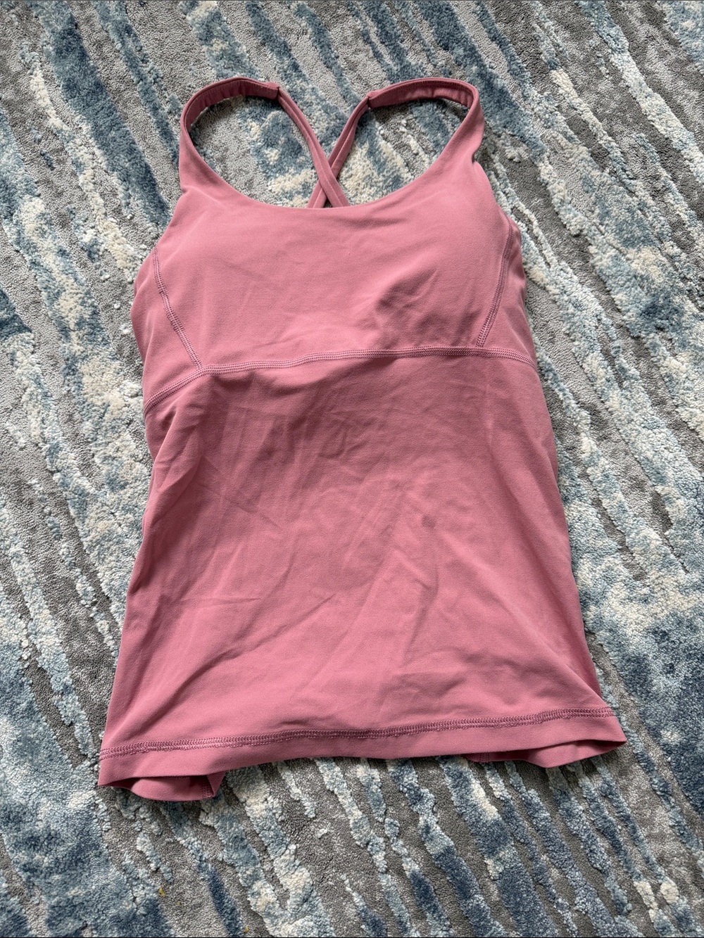 Stori Crossback Tank Top in Dusty Rose